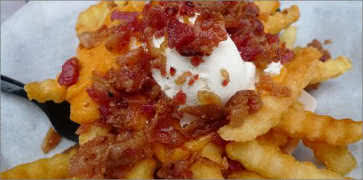 3 Layered Fries - Cheese, Bacon and Sour Cream