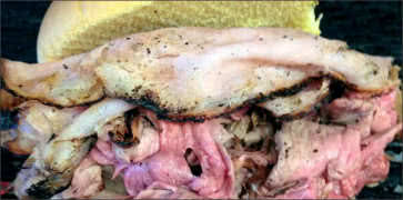 Beef and Turkey BBQ Sandwich