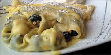Blueberry and Lemon Curd Crepe