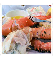 Alaskan Red King Crab Legs at Glenns Diner