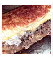 Pork Adobo Grilled Cheese at Belly & Snout