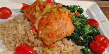 Salmon with Brown Rice