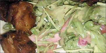 Pork Rillons Watermelon Salad