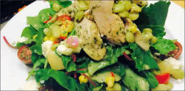 Summer Roasted Chicken and Kale Salad