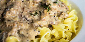 Russian Beef Stroganoff with Egg Noodles