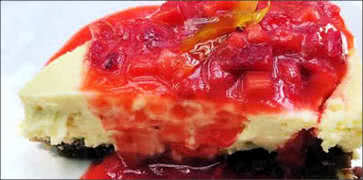 Strawberry Rhubarb Cheesecake