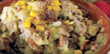 Loaded Baked Potato with Beef and Corn