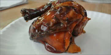 Barbecued Cornish Hens
