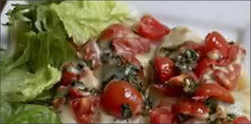 Grilled Tilapia with Tomato Bruschetta