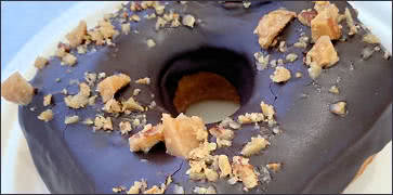 Chocolate Almond Toffee Donut