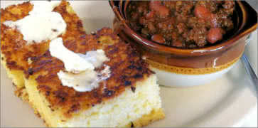 Side of Chili with Fresh Corn Bread