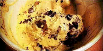 Black and Gold Crunch Ice Cream