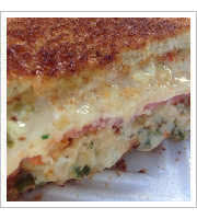 Angry Crab Melt at Grilled Cheese and Crab Cake Co