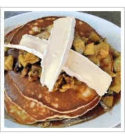 Apple, Walnut and Brie Pancakes at Colossale Cafe