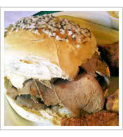 Beef on Weck at Blackthorn Restaurant and Pub