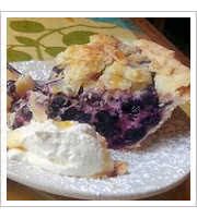 Blueberry Goat Cheese Pie at Three Sisters Cafe