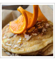 Bourbon Maple Almond Griddle Cakes at A Broken Angel