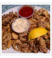 Fried Calamari at Aldos Harbor Restaurant