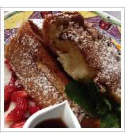 Coconut Cream Stuffed French Toast at Miss Shirleys Cafe