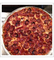 Double Pepperoni Pizza at Geracis Restaurant
