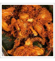 Indonesian Ginger Fried Chicken at Hardena Waroeng Surabaya