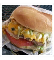 Green Chile Cheeseburger at Berts Burger Bowl