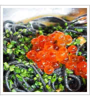 Squid Ink Spaghetti with Sea Urchin at Extra Virgin