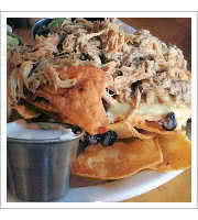 Pulled Pork Nachos at Sidecar Bar and Grille