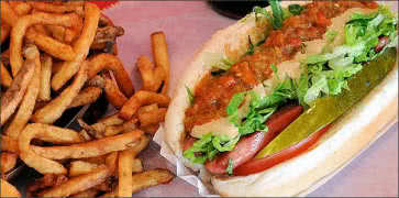 Chicago Dog and Fries
