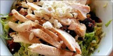 Shaved Brussel Sprout Chicken Salad