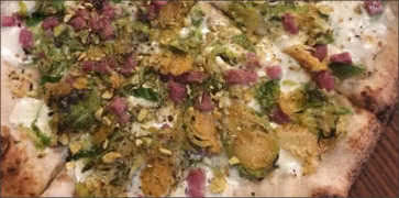 Pistachio and Brussel Sprouts Pizza