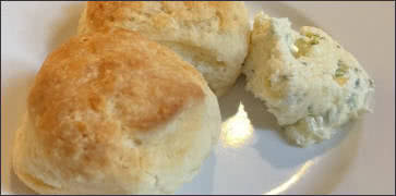 Homemade Biscuits with Honey Chives Butter