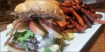 Apple Bacon and Brie Burger