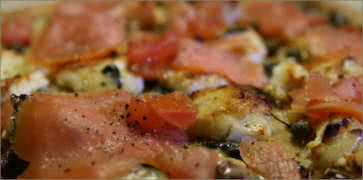 Great Salmon Caper Pizza