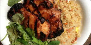 Guava Chicken with Fried Rice