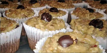 German Chocolate Cup Cakes