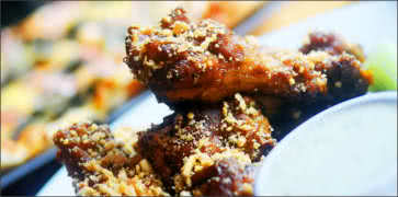 Peach and Peanut BBQ Wings
