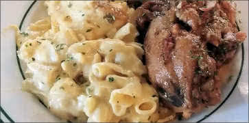 Smothered Chicken with Mac and Cheese