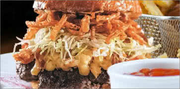 Mac-N-Cheese Bacon Burger