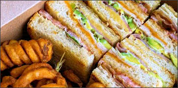 Club Sandwich with Curly Fries
