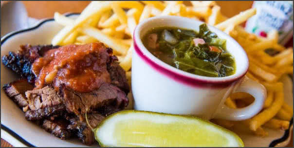Fries with Brisket and Soup