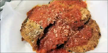 Breaded Eggplant with Red Sauce