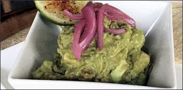 Guacamole with Pickled Onions
