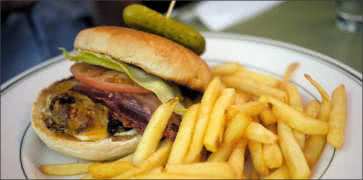 Save on Meats Burger with Fries