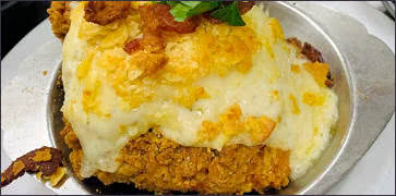 Country Style Chicken Cordon Bleu and Fried Haddock