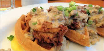 Fried Chicken on Chipotle Waffles