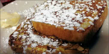 French Toast with Butter and Powdered Sugar