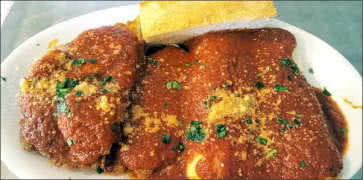 Chicken Parmigian and Manicotti