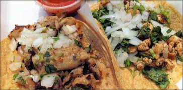 Tripe and Chicken Tacos